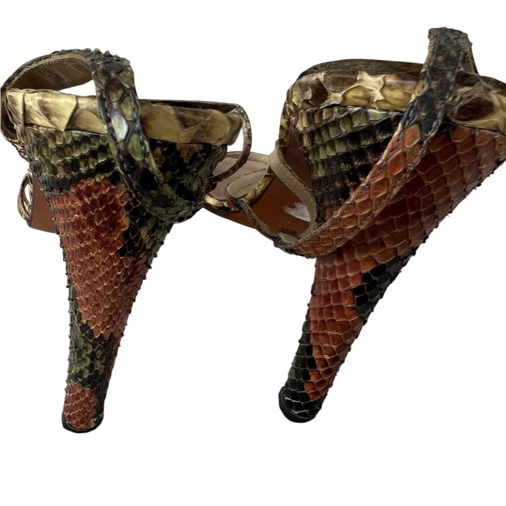 Halston Heritage Genuine Python Snakeskin Heels i… - image 3